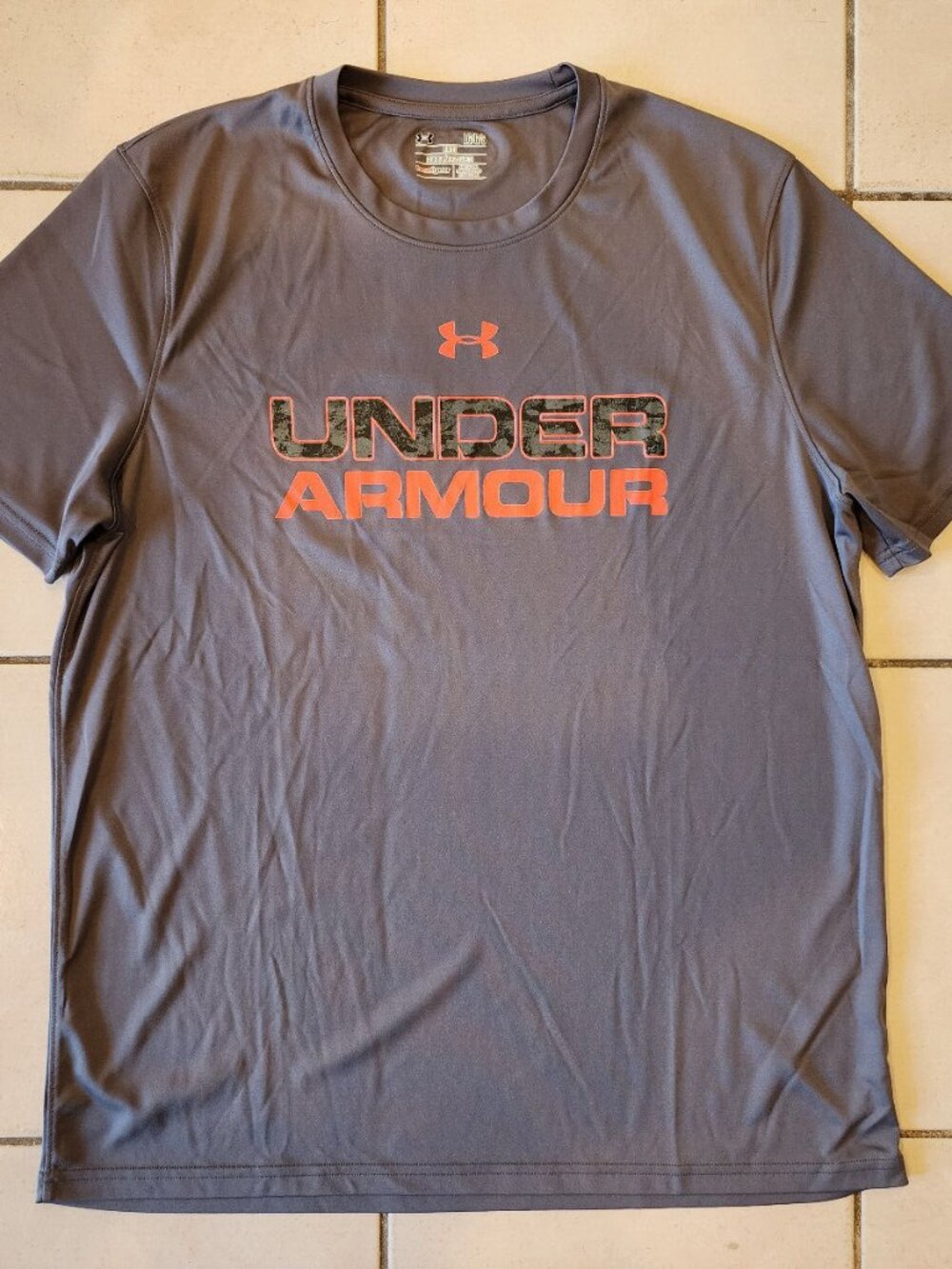 Under Armour heatgear Loose T Shirt, Gray, Large